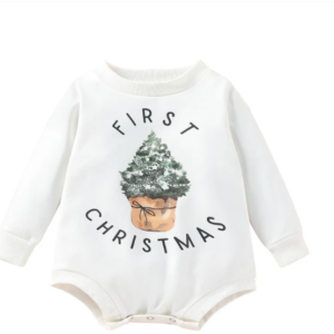 Toddler First Christmas Winter Print Long Sleeve Pullover Sweater