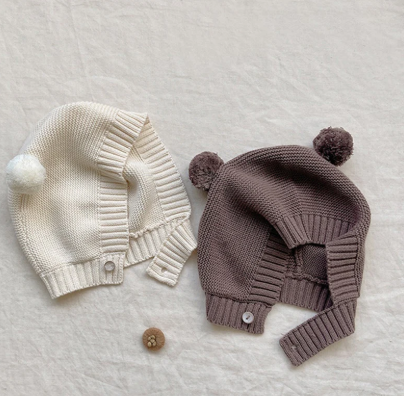 0-24M Baby Toddler Unisex Knitted Teddy Hat - Image 2